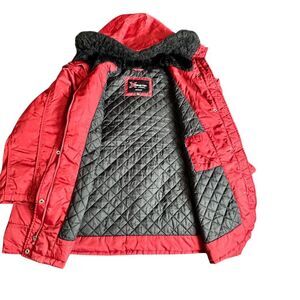 Xtreme-Tek Men's Red Hooded Parka Coat Size 30/32. Winter Casual